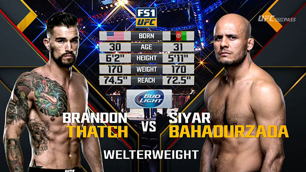 Brandon Thatch contre Siyar Bahadurzada