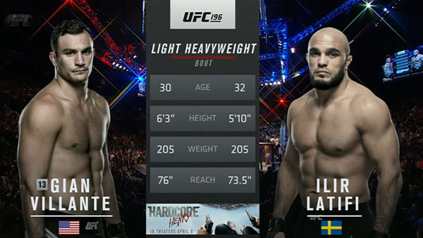 Gian Villante contre Ilir Latifi