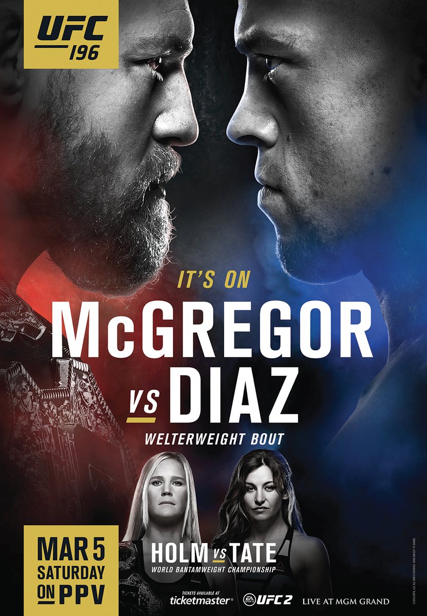 Poster/affiche UFC 196