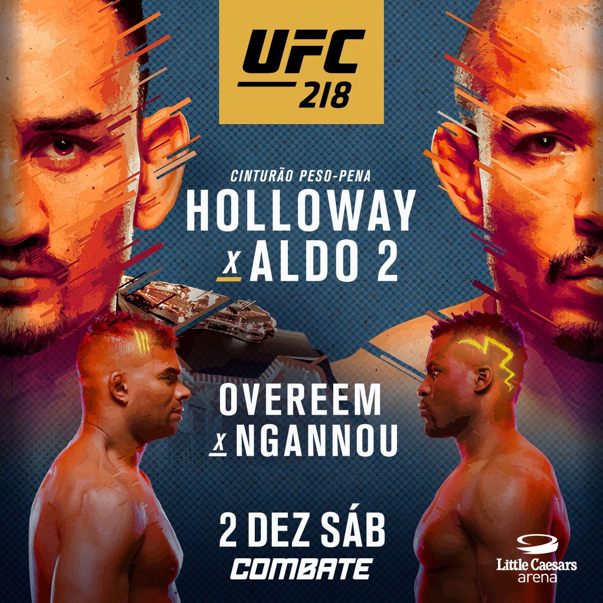 Poster/affiche UFC 218 - Detroit