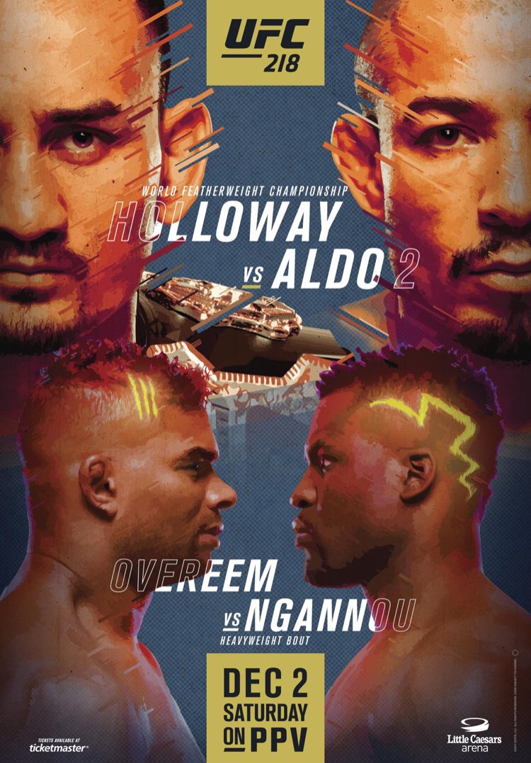 Poster/affiche UFC 218 - Detroit