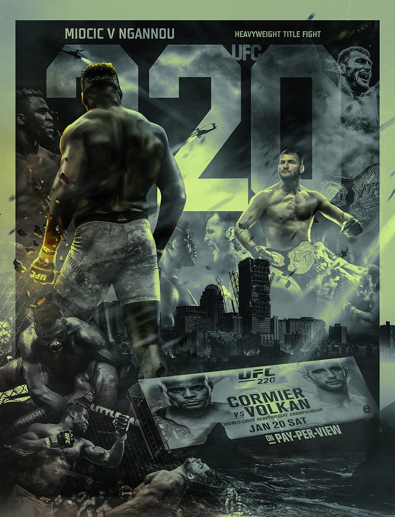 Poster/affiche UFC 220 - Boston