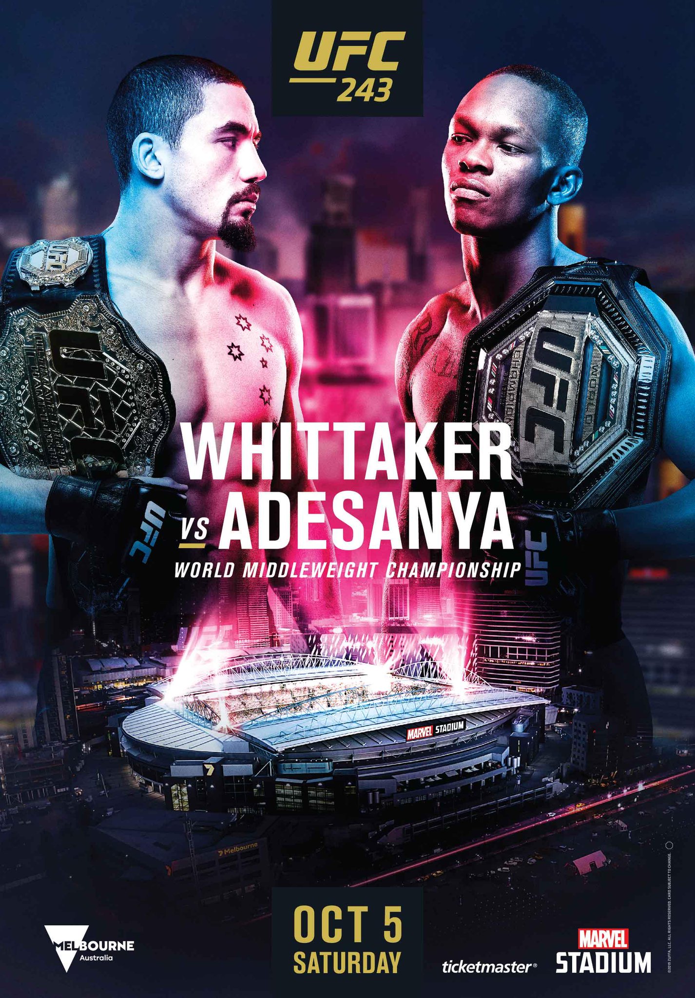 UFC 243 - Poster affiche