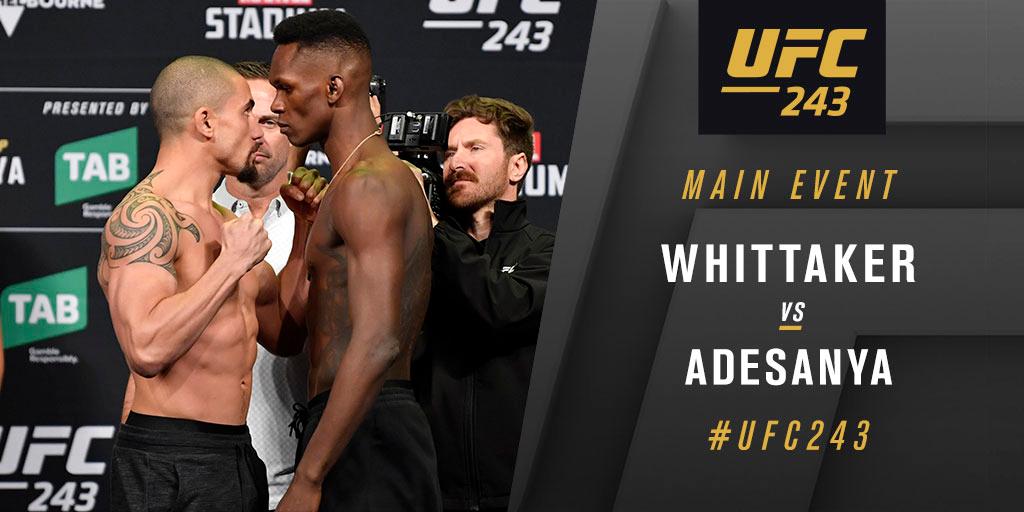 Robert Whittaker contre Israel Adesanya