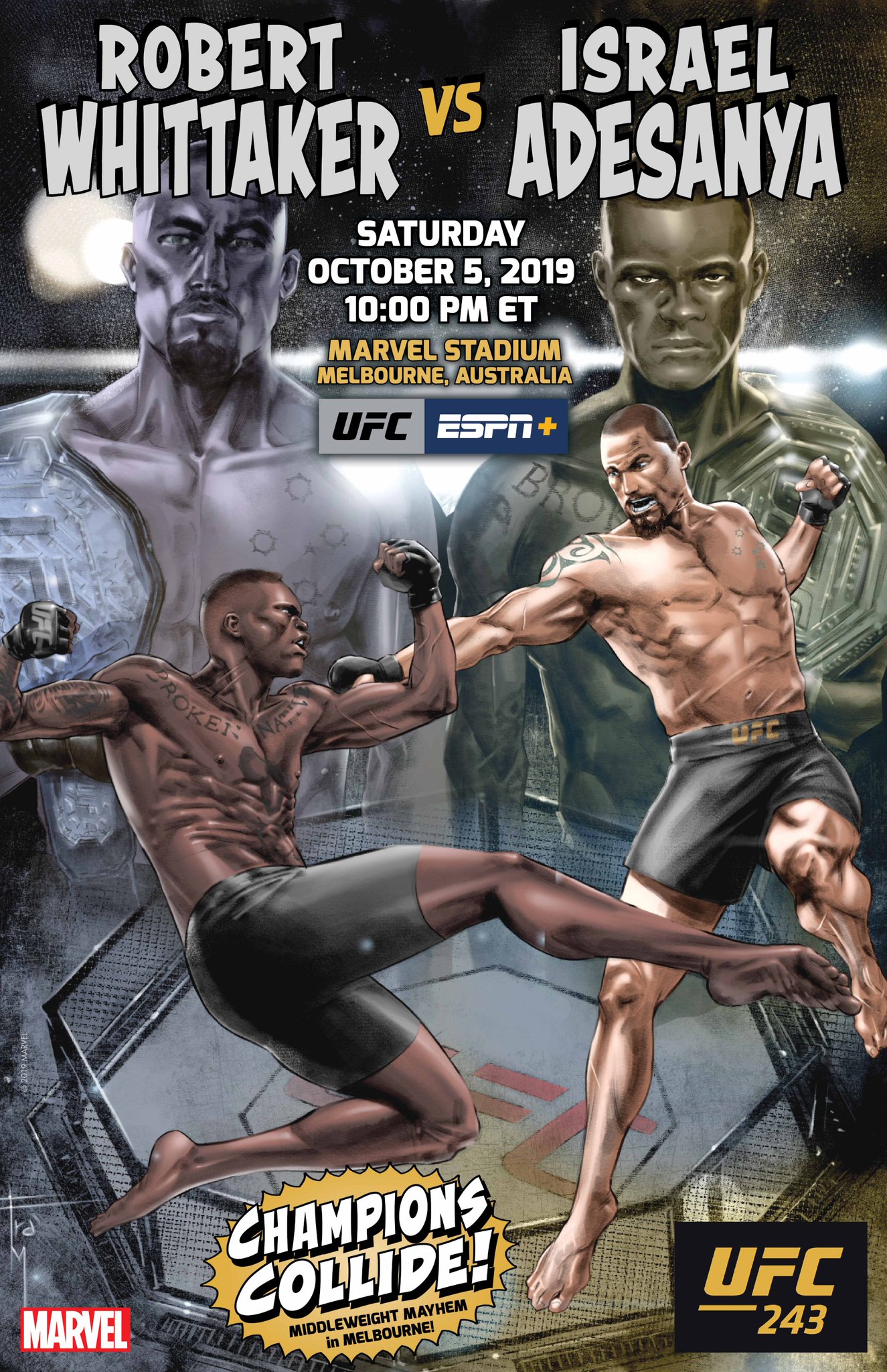 UFC 243 - Poster affiche