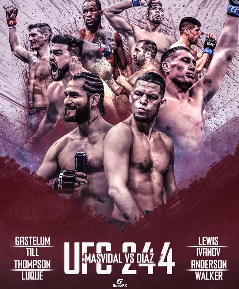 UFC 244-  Poster affiche