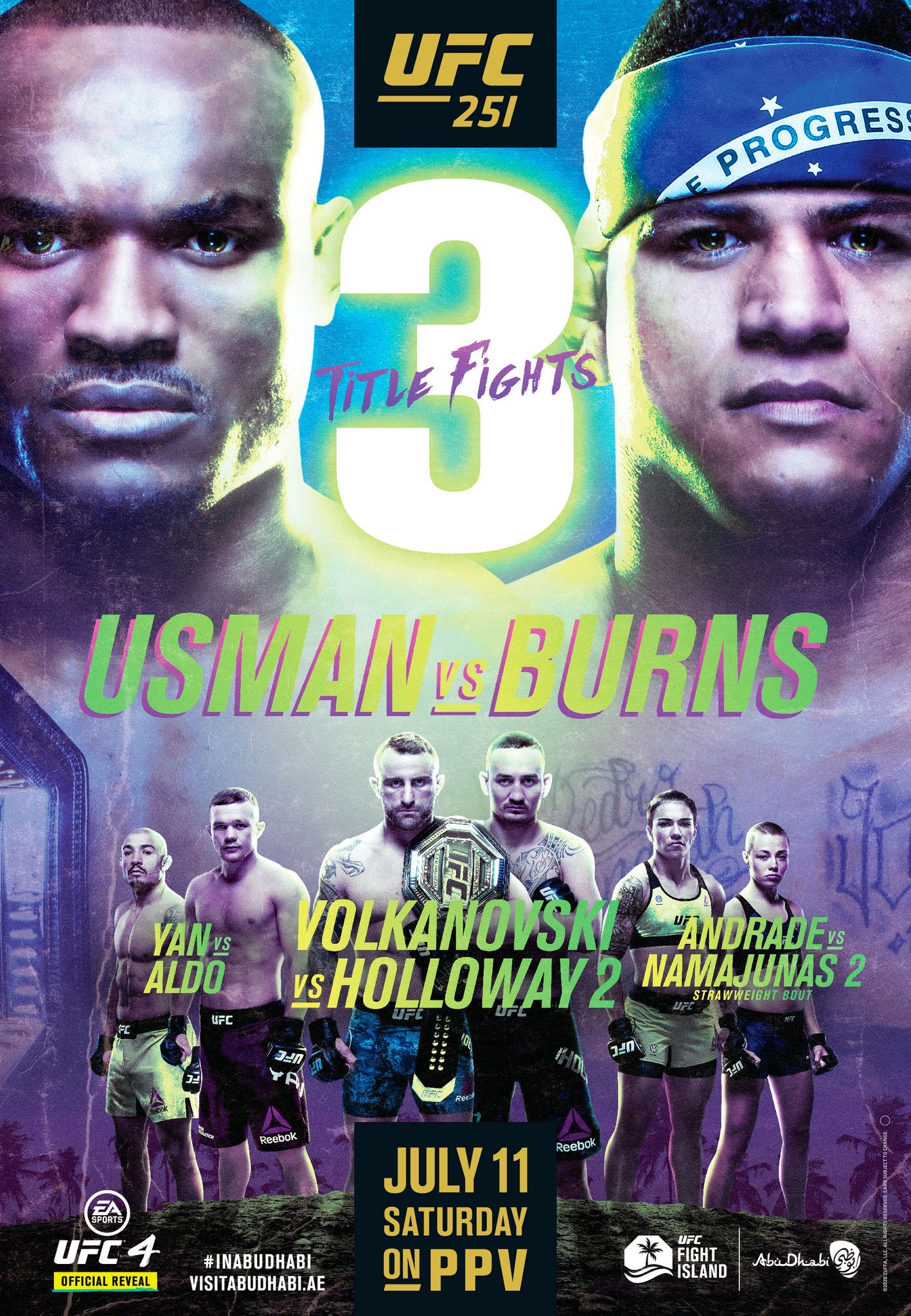 UFC 251 - Abu Dhabi - Poster et affiche