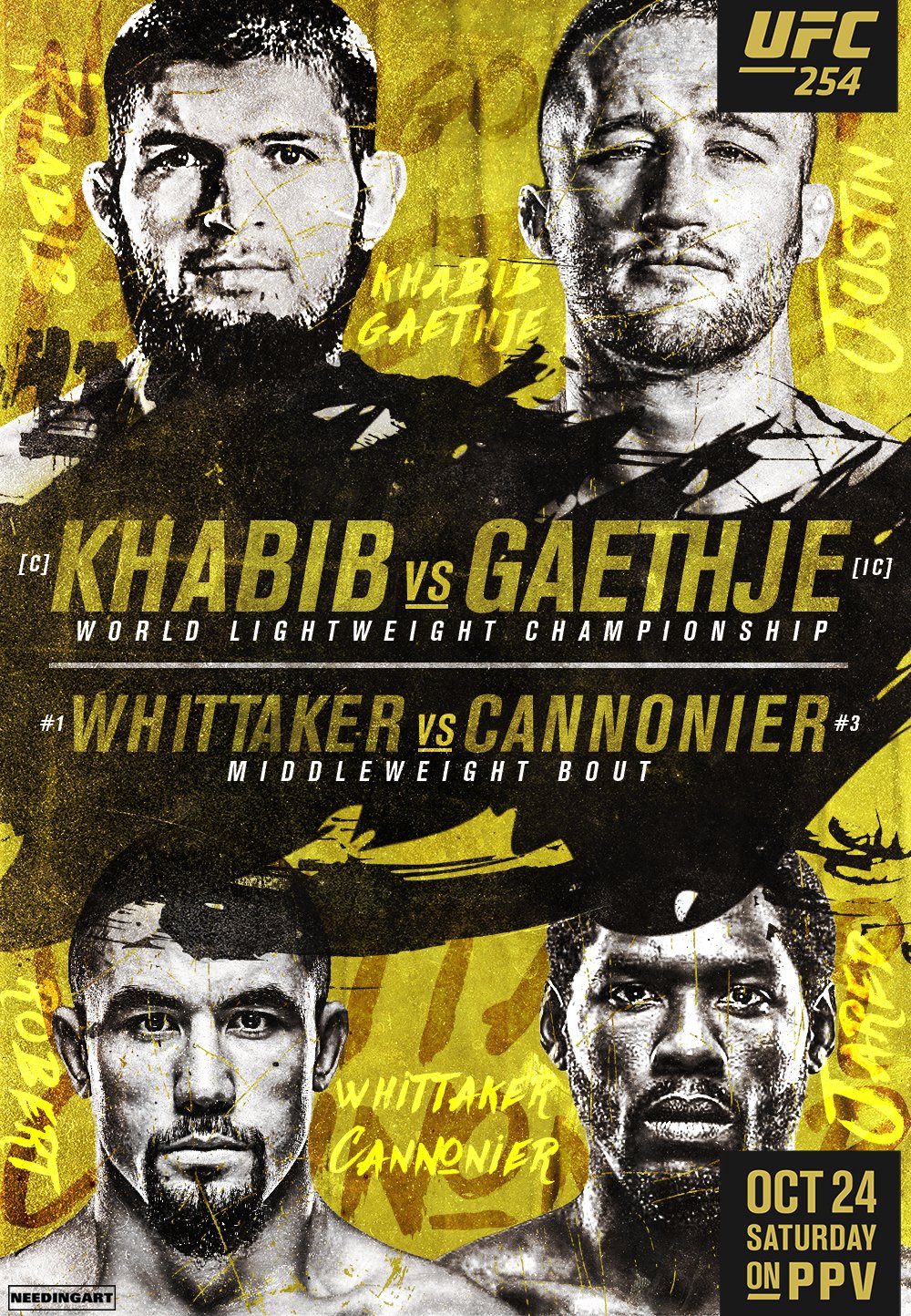 UFC 254 - Abu Dhabi  - Poster et affiche