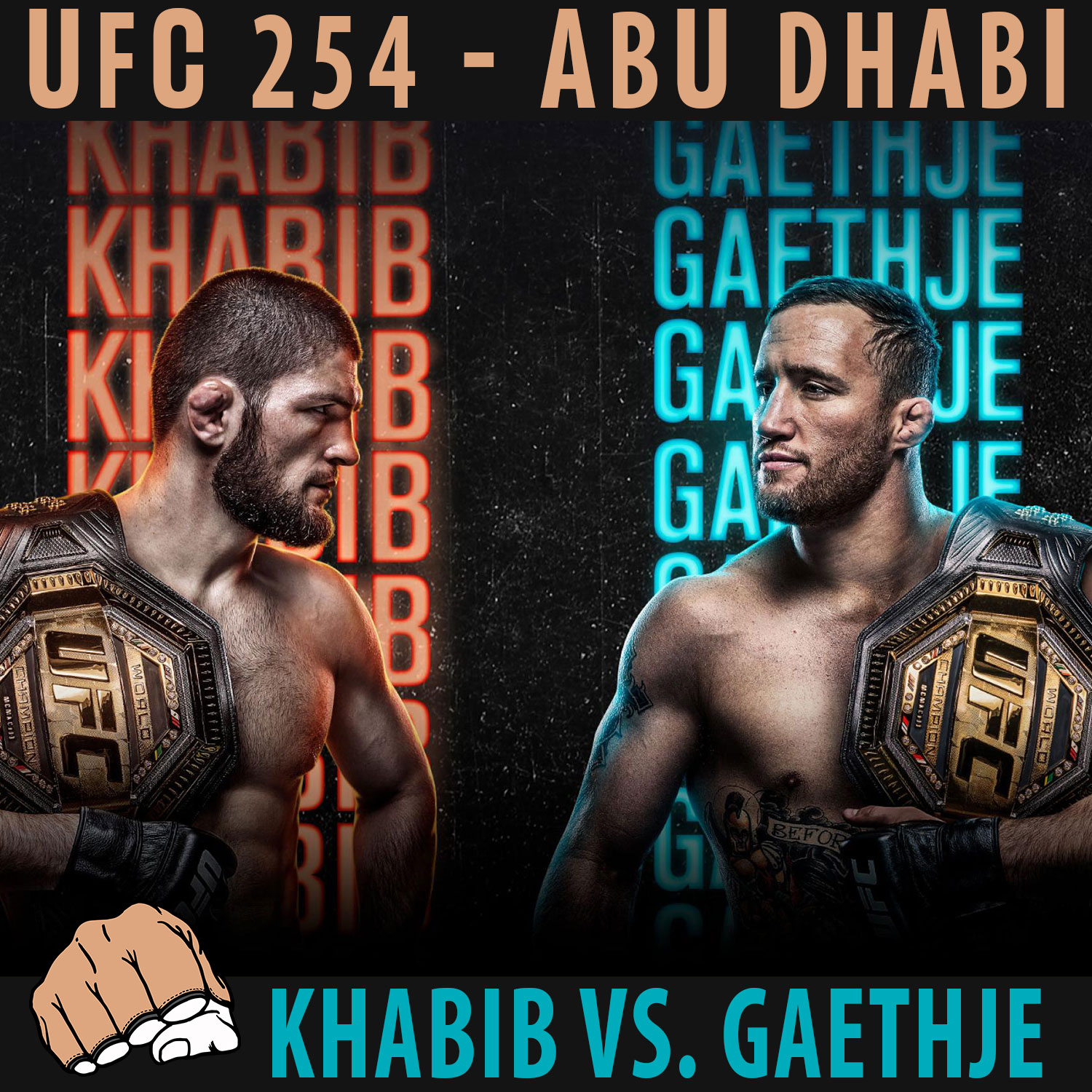 UFC 254 - Abu Dhabi  - Poster et affiche