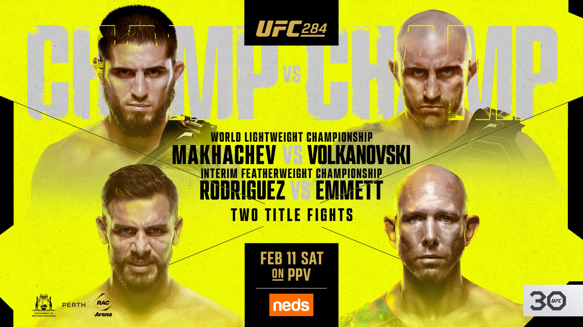 UFC 284 - Perth - Poster et affiche