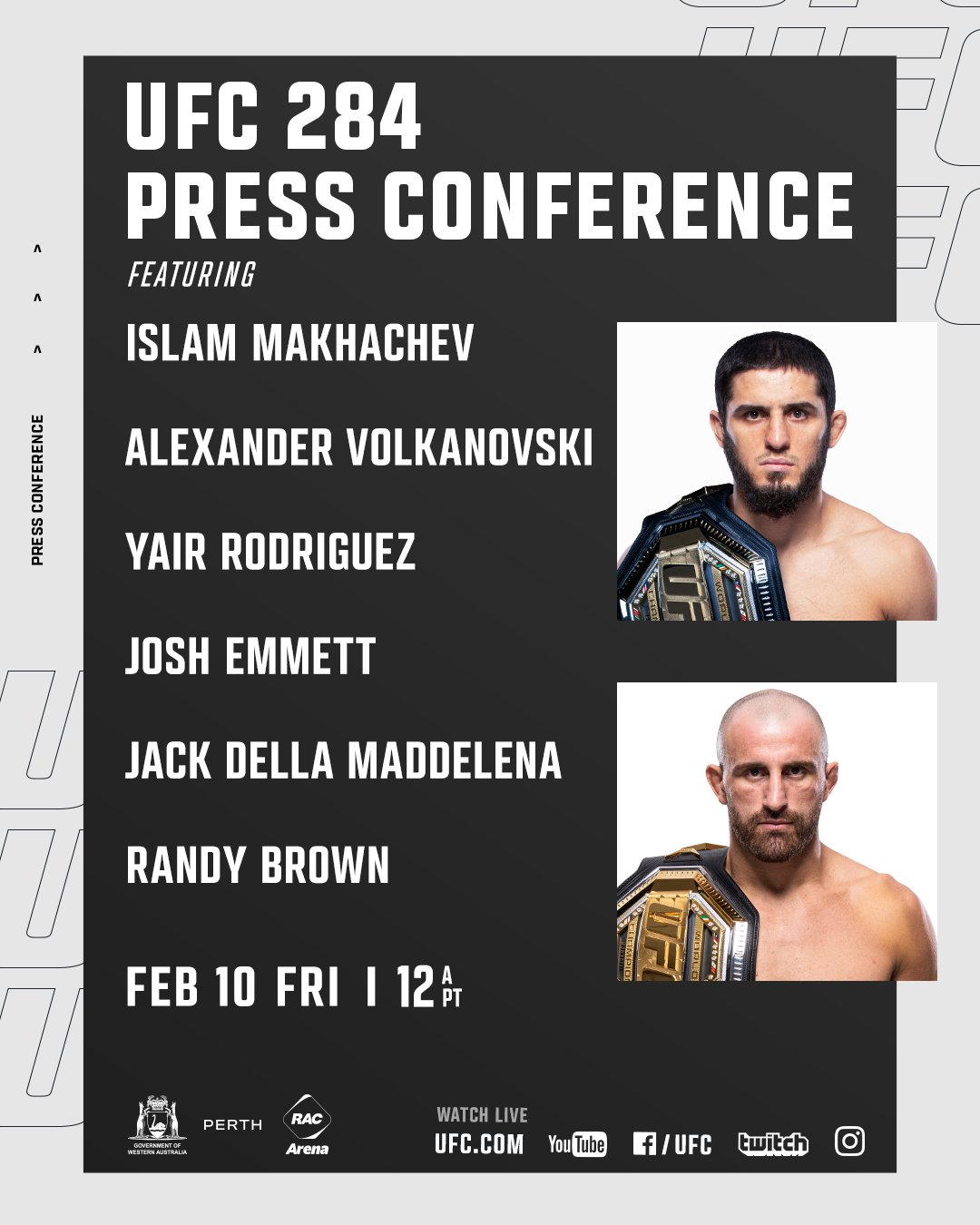 UFC 284 - Conférence de presse d'avant combats