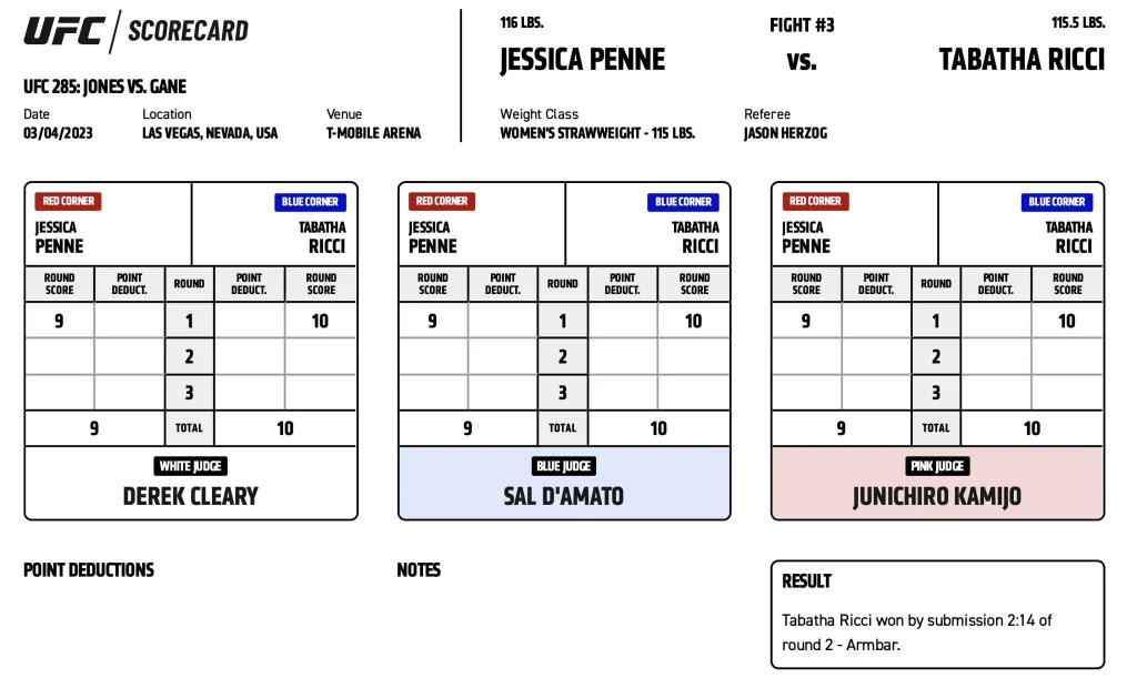 UFC 285 - Jessica Penne vs Tabatha Ricci