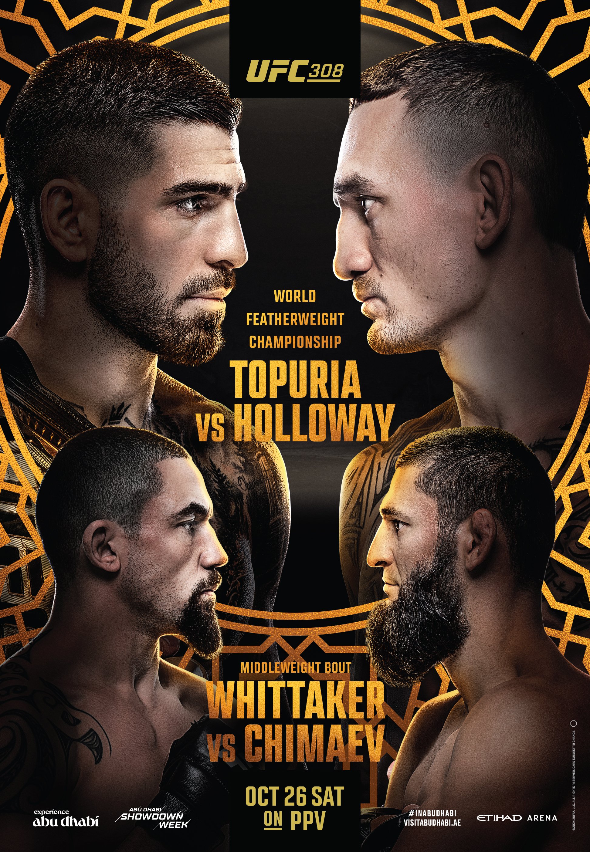 UFC 308 - Abu Dhabi - Poster et affiche