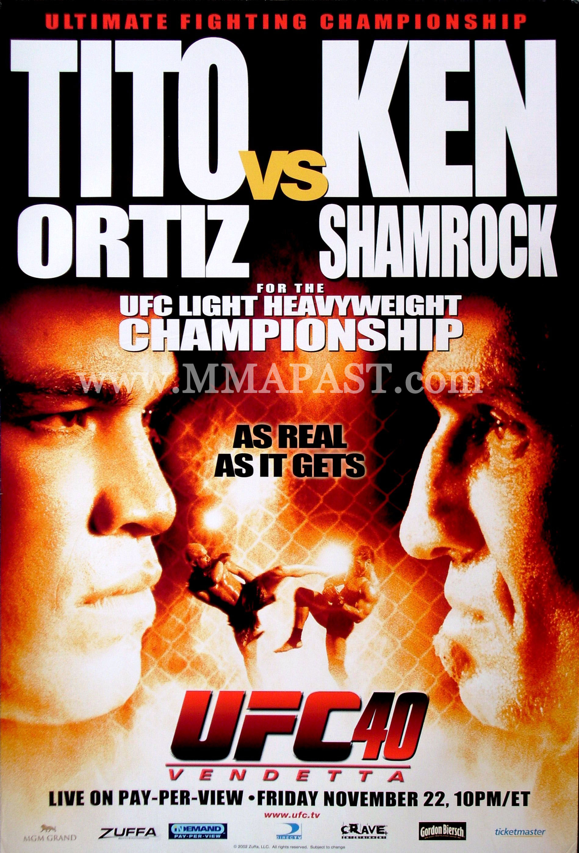 Poster/affiche UFC 40