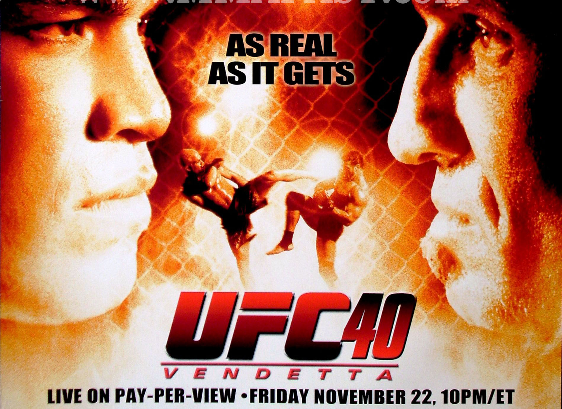 Poster/affiche UFC 40