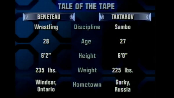 Oleg Taktarov contre Dave Beneteau