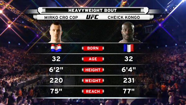 Mirko Filipovic contre Cheick Kongo 